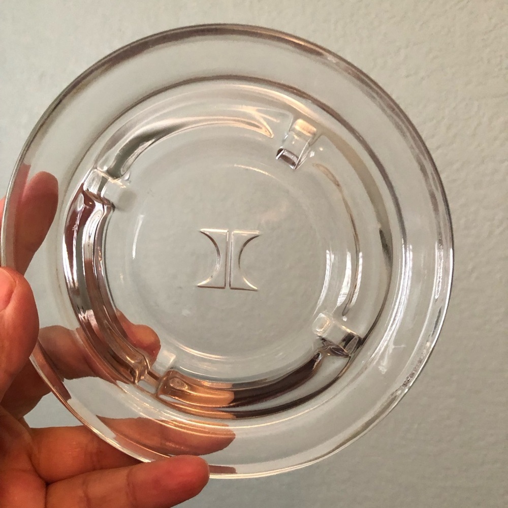 vtg Hilton glass ashtray